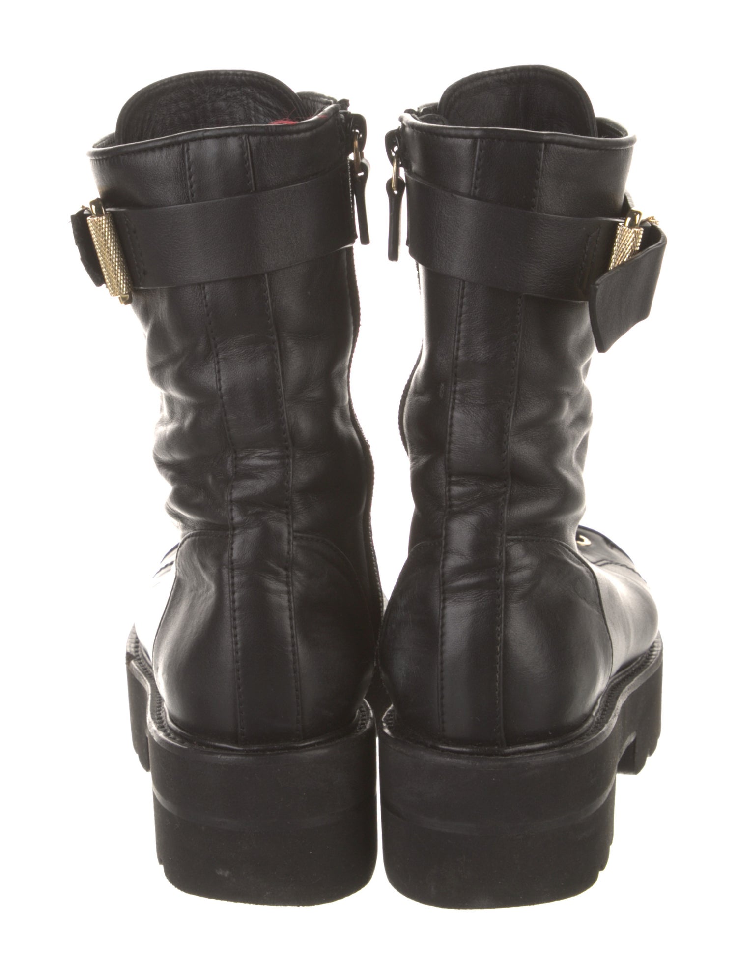 Stuart Weitzman Leather Combat Boots